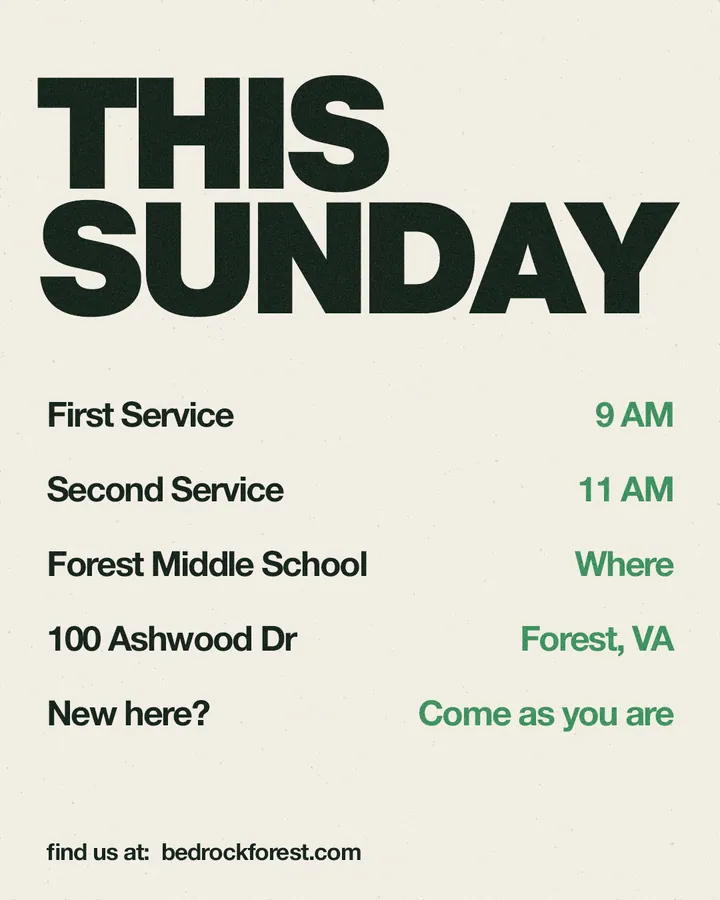 Bedrock Forest — This Sunday